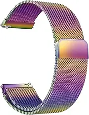 [ONE ECHELON] Quick Release Watch Band Compatible With Armani Exchange Drexler Axt2006 Steel Metal Mesh Replacement Strap (Multicolor)