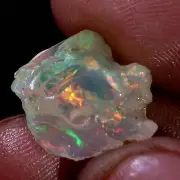 07.90Ct Original AAA+ Ethiopian "Play-Of-Color" Fire Opal Rough Natural Gemstone
