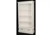 CT Tasmania Solid Timber 2 Drawer Bookcase - White