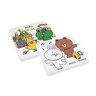 【生活工場】 LINE FRIENDS 珪藻土杯墊-唱歌跳舞*2入 吸水杯墊 杯墊