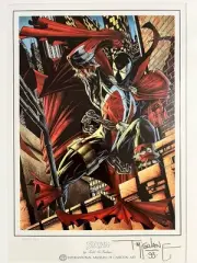 SPAWN 1993 RARE Lithograph Limited Ed. #1535/2500 Signed By TODD MCFARLANE Mint