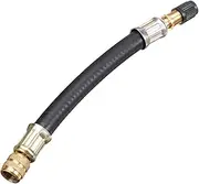 Tire Inflator Extension Hose, Flexible Air Valve Extender, Leakproof Brass Adapter, Rubber Construction, Easy Gear Inflation, Auto Truck Motorcycle Use