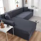 Plain Corner Sofa Cover Room Elastic Couch Cover Stretch Slipcovers L Shape Sofa