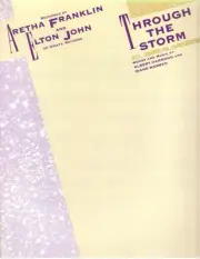ARETHA FRANKLIN/ELTON JOHN-THROUGH THE STORM-PIANO/VOCAL/CHORDS-SHEET MUSIC-NEW!