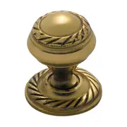 3670 Cupboard Knob Sheet Brass Georgian Polished Brass D19xP24mm