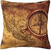 ALLiYa Law Of The Compass Navigation Double Sided Plush Pillowcase (Multiple Sizes) Pillow Sofa Bed Pillow Interior Decoration Pillow