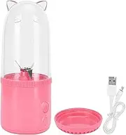 Blender, 500ml Multifunctional electrical rechargeable portable Jewermixeur for home school office (Pink)