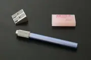 Pencil Accessory Kit Eraser Sharpener Extender 3 Piece Set AA