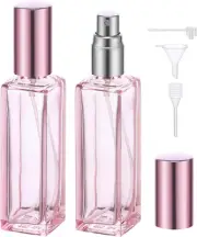 Glass Perfume Atomiser, 2 Pcs 20Ml Perfume Empty Bottles, Travel Perfume Refilla