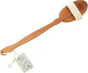 Croll & Denecke Bath Brush with Horsehair Bristles, Revitalizing Skin Cleaning Brush - Manual, Brown, 43x8x5 cm