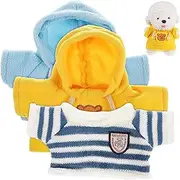 SUPVOX 3pcs Plushies Clothes Stylish Sweater Hoodie for Bears Adorable Doll Clothing for DIY Plush Wardrobe Fashionable Accessories to Enhance Cuteness
