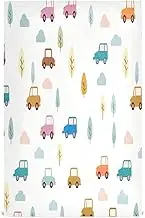 GAIREG Cute Cartoon Cars White Dish Towels for Drying, 28x18 Inch Absorbent Commercial Kitchen Towels Bulk