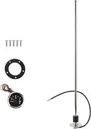INFINAUTO Fuel Sending Unit and Gauge Kit 737mm Length Boat Fuel Sending Unit Marine Fuel Sender Unit Metal Black Silver Tone 240-33 Ohm