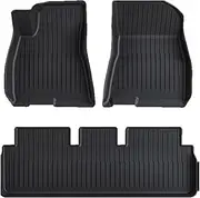 Compatible for Tesla Model 3 Y Double Layer Removable TPE Floor Mats Trunk Mat Left Right Driving Waterproof Floor Liners Car Accessories(M3 Floor mat)