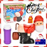 Automatic Santa Claus Farting Bubble Blower Machine Portable Outdoor Party TBK