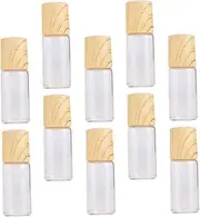 BELLIFFY 10Pcs Essential Oil Roller Bottles Glass Roll Bottles with Grain Caps Leak Design for Travel for Aromatherapy and Personal Care