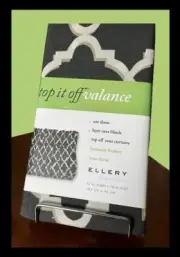 ➡️(New) Ellery Homestyles Pouf Valance (Trellis Black Design)