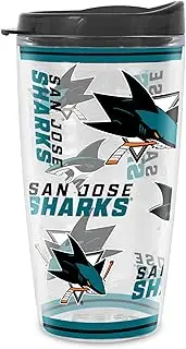 Rico Industries NHL Hockey San Jose Sharks Mayhem 16 oz Double Walled Insulated Tritan Classic Tumbler Cup Keeps Drinks Cold & Hot, USA Made