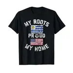 男式棉質 T 恤 URUGUAY SOCCER MY ROOTS MY HOME 復古國旗球迷襯衫 T 恤 4XL, 5