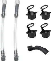 mapleza Practical Refueling Set with 2 PCS Gas Can Hoses, 1 PCS Hose Bender, and 4 Vent Caps Compatible with 3/5/5.5 Gallon VP Fuel Jug Suitable for Racing and Home Use