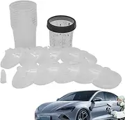 Mini Spray - Feed Spray Kit | Car Paint Guns Sprayer | Measuring 5 Plugs Stirrer Tool with Retainer Ring 10 Lids Epoxy Automotive Accessories for Furniture, Resin & Autos