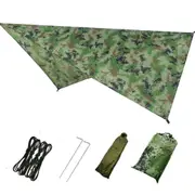 Waterproof Large Camping Tent Tarp Shelter Hammock Cover Lightweight Rain Shelter CAMOUFLAGE COLOR