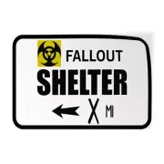 Horizontal Vinyl Stickers Fallout Shelter Left Arrow x Mi Hazard Emergency