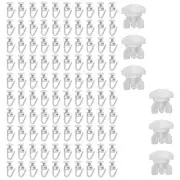 106Pcs Curtain Accessories Curtain Track Sliding Gliders Hook and Rails Stoppers