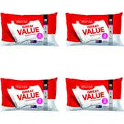 8pc Tontine Great Value Sleeping Cotton Medium Pillows Pack 48x73cm White
