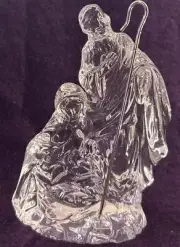 Roman Inc, Nativity, Clear Lucite Ice Art Sculpture & color change see pic