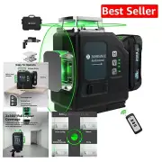 3x360° Self-Leveling Laser Level Tool with Magnetic Stand & Rechargeable Battery