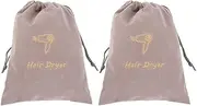 2 Pcs Hair Dryer Bags Drawstring Bag Container Hairdryer Storage Organizer for Travel Bathroom Gym Hotel or Home