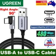 Ugreen Right Angle 90 Degree USB-A to USB-C 18W 3A Fast Charger Cable