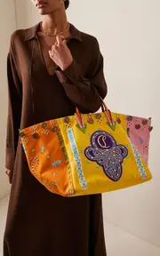 [Christian Louboutin] Breizcaba Embroidered Canvas Tote Bag