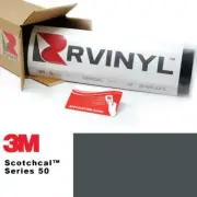 3M 50 Scotchcal Nimbus Gray 97 Vinyl Film Craft Sign Decal Hobby DIY Sheet Roll