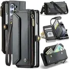 Leather CaseMe Wallet Purse Phone Case Card Slot for Samsung Z Fold 3 4 5 6