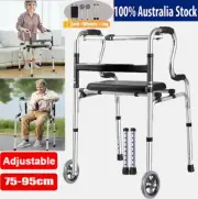 Healthcare Lightweight Aluminium Walker Mobility Aid Walking Frame with Seat