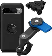 Quad Lock Handlebar Motorcycle Phone Mount Kit with Vibration Dampener and Pixel 9 Pro XL MAG Phone Case