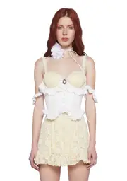[Sugar Thrillz] Love Letter Ruffle Underbust Corset