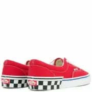 Vans Red Checkerboard Skate Shoes Era Check Block Mens