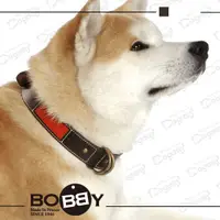 在飛比找PChome24h購物優惠-狗日子《Bobby》旅犬皮革項圈 牛皮製 低調浮印設計 質感