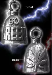 MOTORCYCLE GUARDIAN® BELL "GO GREEN" Pot Leaf Marijuana