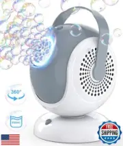 Joyfuture Bubble Machine - Automatic Bubbles Blower for Kids, Toddlers - 360°