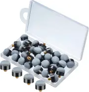30 Pieces Pool Cue Tips Available in 12 Mm and 13 Mm Sizes for Screw-On or Nylon