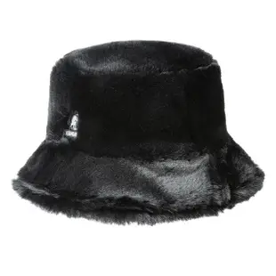 【KANGOL】FAUX FUR 漁夫帽(黑色)