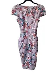 Y2K Floral Midi Dress Size 4 NWT Garden Party ASOS Wedding Guest Feminine Mini
