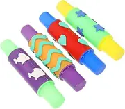 Boys and Girls Painting Sponge Rollers for Toddlers Craft Roller Sponge for Watercolor Oil Painting Art Drawing Tool Set Random