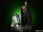 IRON STUDIOS Star Wars The Mandalorian Luke Skywalker R2-D2 Grogu ¼ Scale Statue