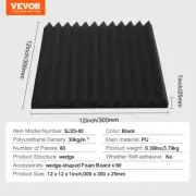 Acoustic Foam Panels 80 Pack 12x12x1 Sound Proofing For Studio Wall Ceiling
