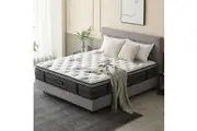 Royal Sleep QUEEN Mattress Plush Firm Bed Euro Top 7 Zone Spring Memory Foam
